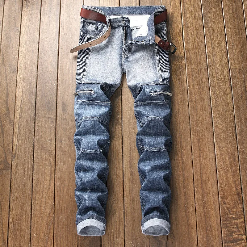 2018 осенние и зимние новые джинсы мужские модные старые прямые ретро джинсы мужские джинсовые брюки больше размеров 29-38 40 42