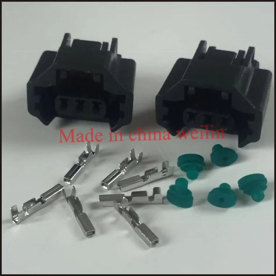 

5SET DJ7036C-1.2-21 male Connector Terminal plug connectors jacket auto Plug socket 3 way female Connector Fuse box