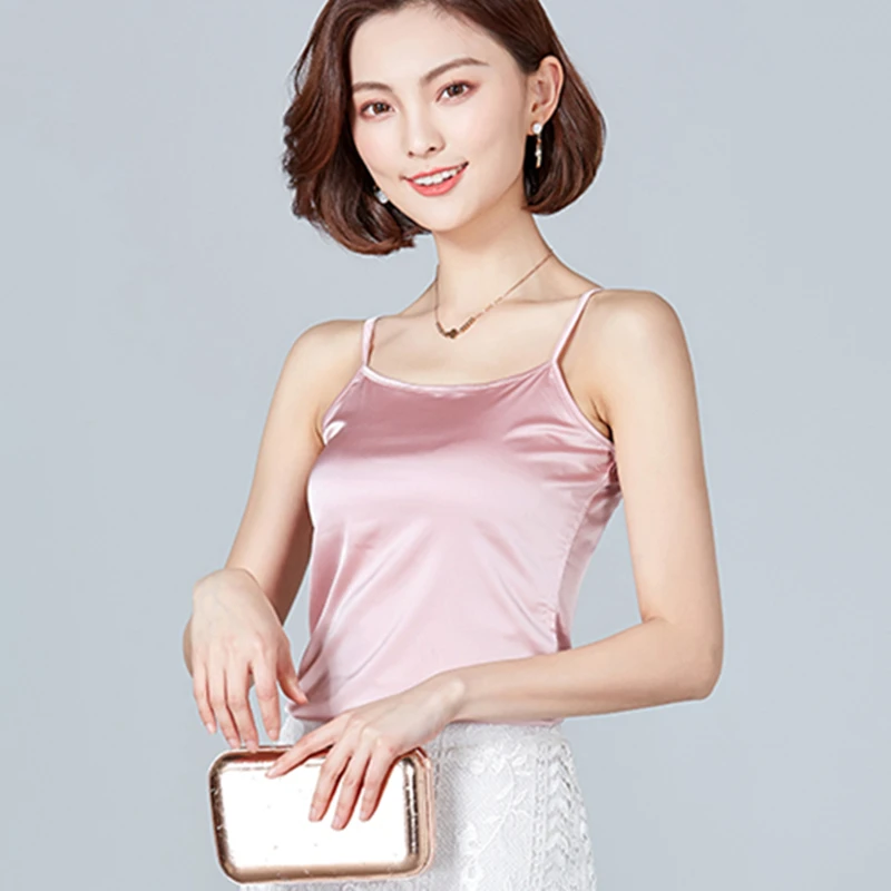 

Fashion Silk Tops Women Tank Tops Strapless Satin Sexy Sleeveless Tank Top Plus Size XXXL Ladies Camisole Bottom Shirt