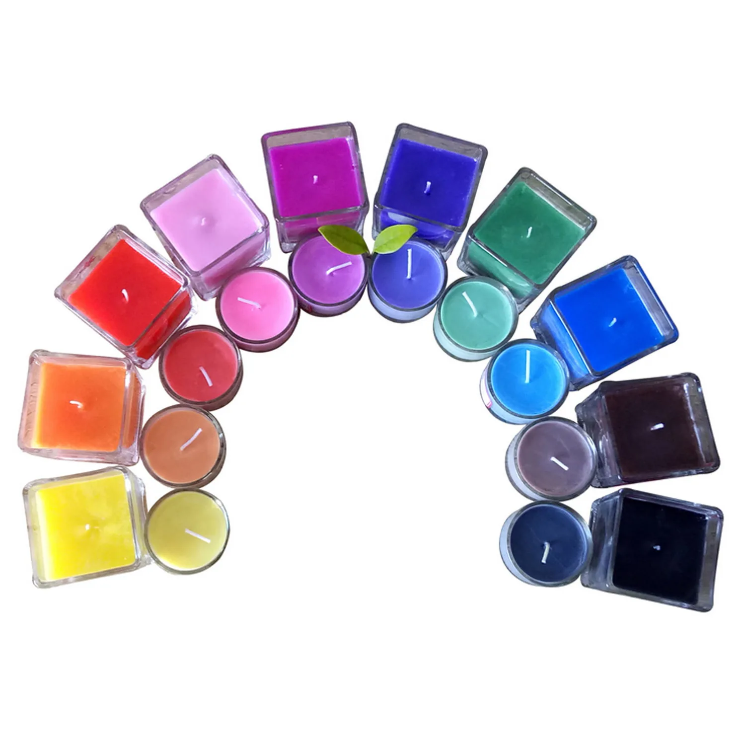 

16PCS Assorted Color Candle Wax Dye Chips for Paraffin Soy Palm Ghee Jelly Wax Handmade Soap Candle Making Supplies
