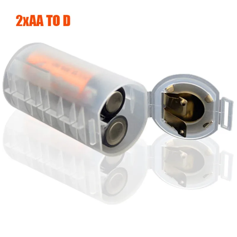 

Hot Sale Battery Adapter Converter Adapter Case For 2xAA To D Size Flashlight Portable Lighting Accessories for Electronics