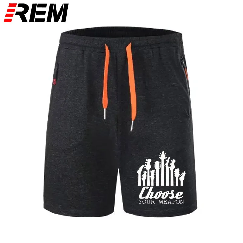 

REM Brand Men short pants Choose Your Weapon Mens Funny Guitar Electric Acoustic Bass Strings Men's panties short pants