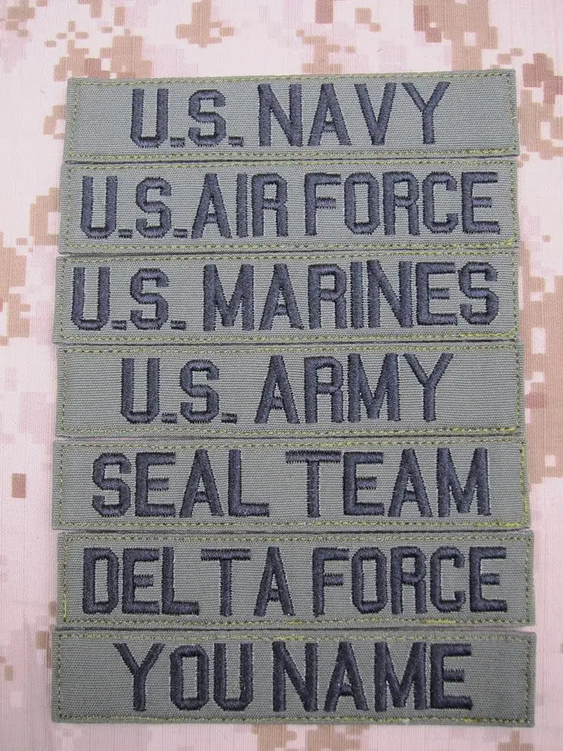 Green Custom Name Tapes Chest Tapes Services Tapes Morale Tactical