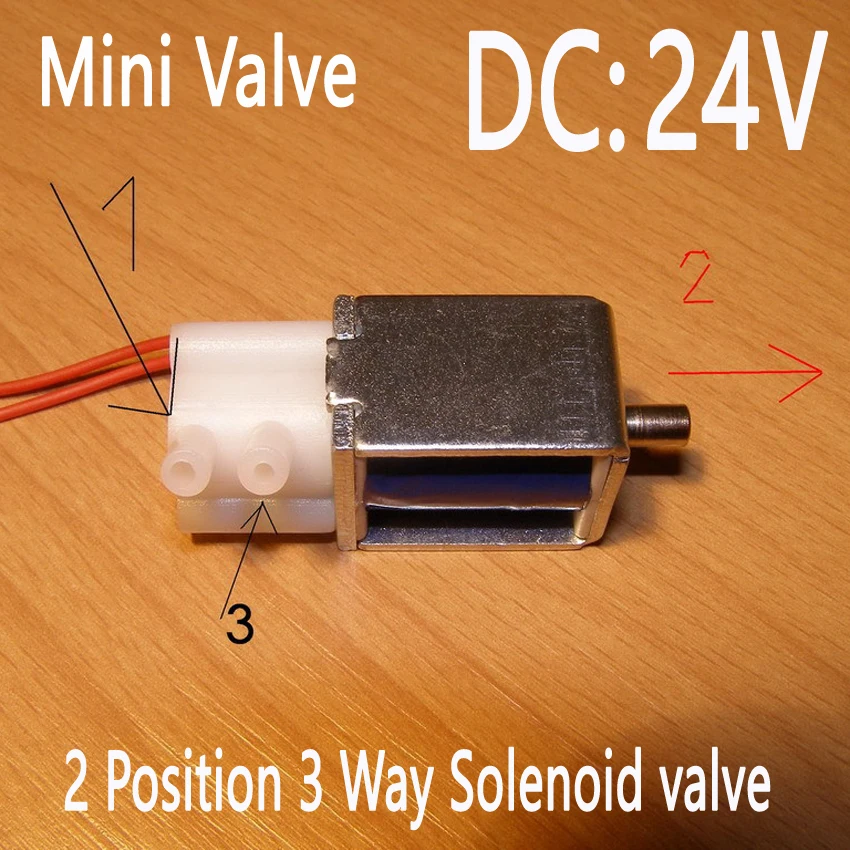 DC 24V Mini Micro Solenoid valve Air Gas Release exhaust discouraged 2