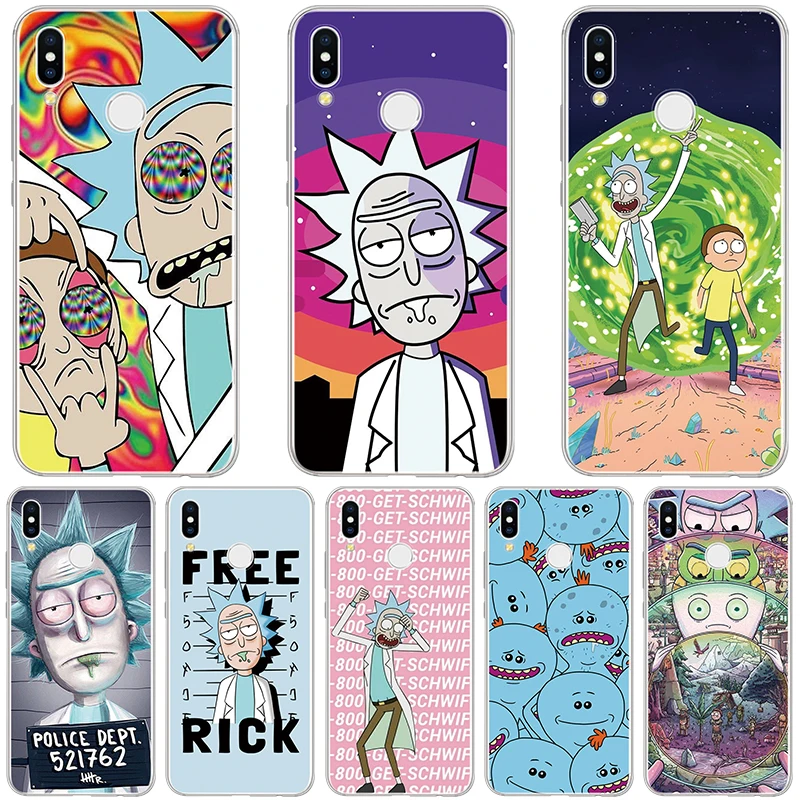 

Rick And Morty Funny Rubber Cases For Huawei Honor 8X 10 7A Pro 8C 4C 4X 5C 6 7C 7X 8 V9 Play Funda Soft For Honor 9 Lite Case