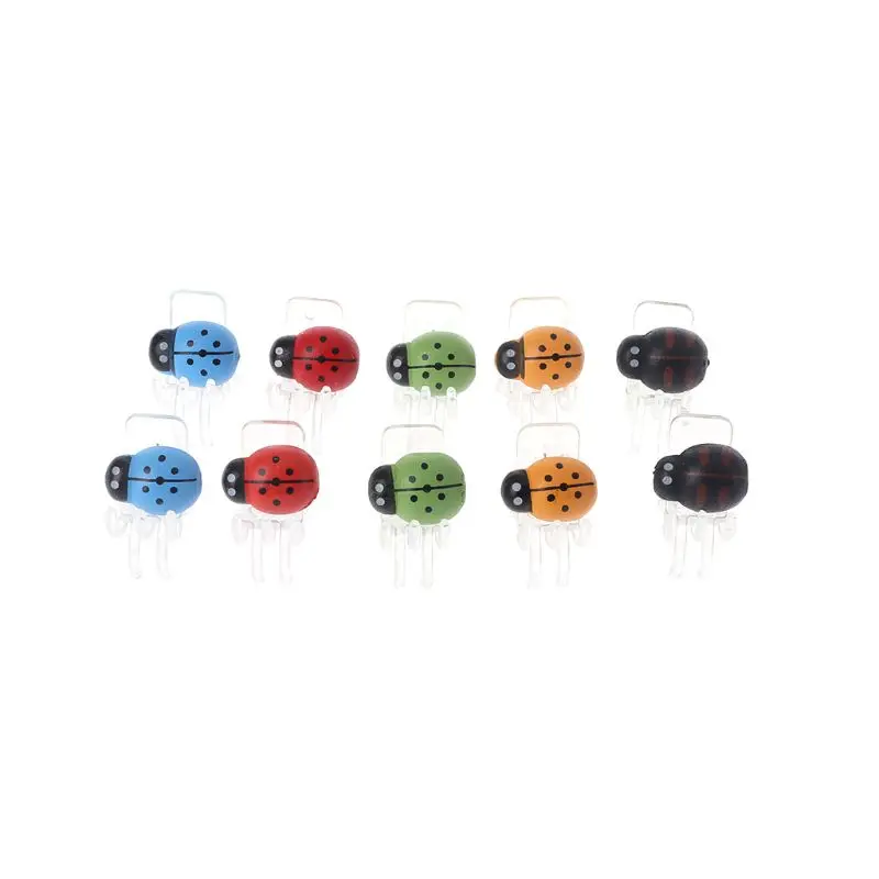 

10 Pack Ladybug Orchid Clips Garden Flower Cymbidium Plastic Clip Stem Support Clips for Supporting Stems Stalks Vines Grow