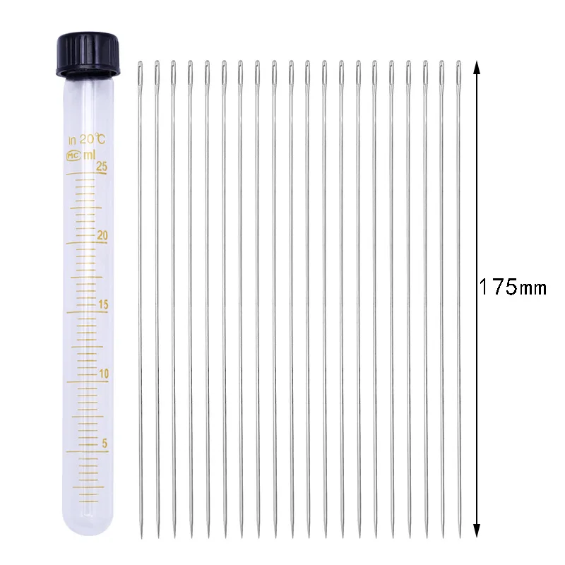 20Pcs 175/150mm Big Size Large Long Steel Needle Big Holes Sewing