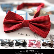 4pcs lot Solid Fashion Bowties Groom Men Colourful Plaid Cravat gravata Male Marriage Butterfly Wedding Bow