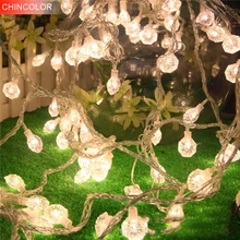 5/10 м 40/100 светодиоды Праздничные огни Gem Форма Красочный светодиодные строки AC Plug Рождественский свадьба День святого Валентина да украшения