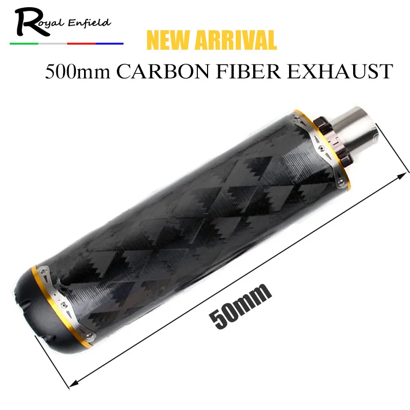 50CM Lengthened font b Motorcycle b font font b Exhaust b font Muffler Pipe font b