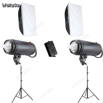

600W 2 flash light kit GN150 fotografia 2 softbox light kit + 2 lamp support photo studio photography accessories set CD50 T10