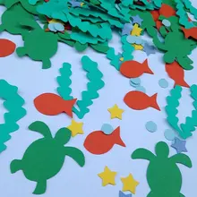 На заказ под морем конфеттис Русалка день рождения стол декоративный для Бэйби шауэра скрапбукинга украшения scaters вечерние сувениры