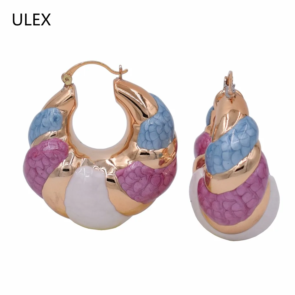 

2018 Fashion Gold Color Hoop Earrings Trendy Jewelry Gift Gold Color Earrings For Women Bridal Wedding Party Accessories X1