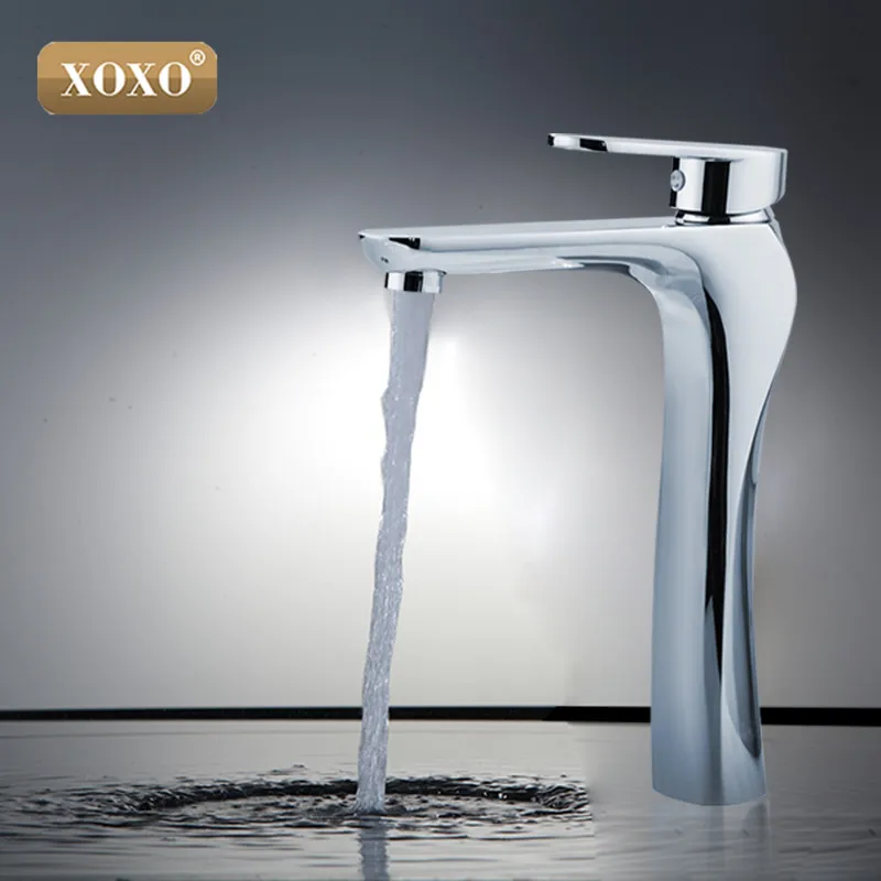 XOXO современные товары для ванной комнаты хромированный кран холодной воды для умывальника смеситель, одной ручкой водопроводный кран 83007