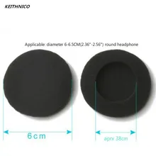 10 шт 6 см мягкие поролоновые; для наушников, наушников, амбушюры, Сменная Губка, чехлы для наушников, MP3 MP4, размер 6-6,5 см, гарнитура