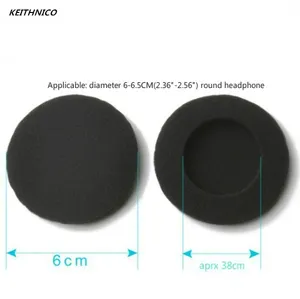 Keithnico 10 шт 60 мм мягкая пена наушники-вкладыши запасные амбюшуры губчатые чехлы для наушников MP3 MP4 Размеры 6-6,5 см гарнитура - изображение