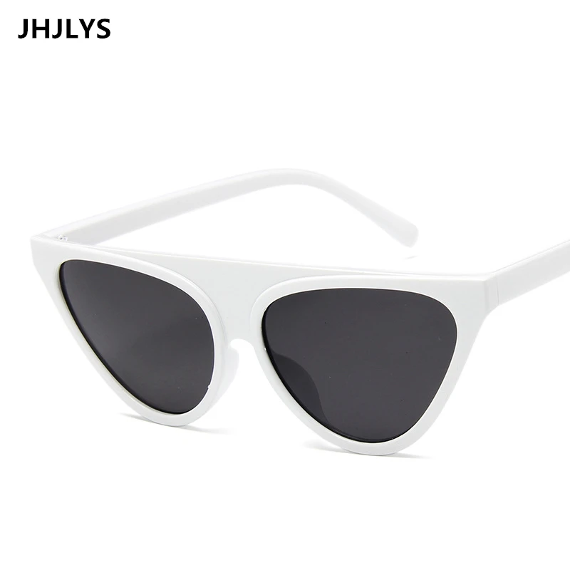 Triangle flat top frame cat eye sunglasses ladies brand 2019 new transparent ocean piece sun glasses women models sexy glasses