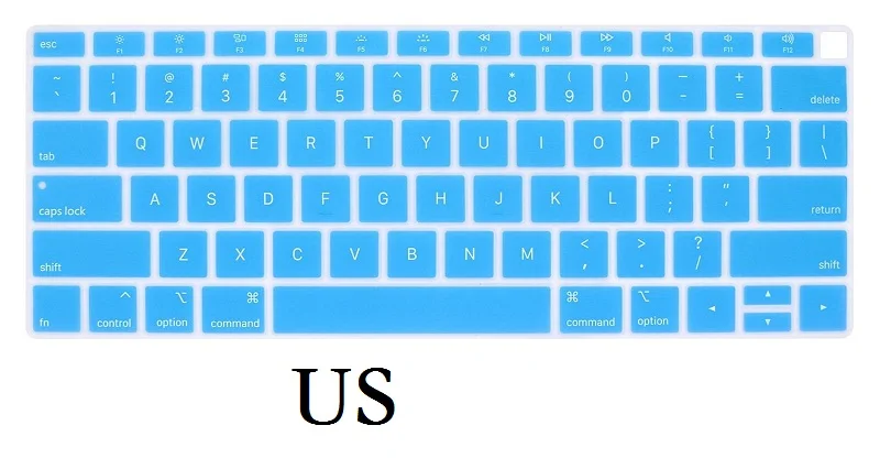 EU US for Macbook Air 13 Keyboard Cover 2018 Silicon A1932 English for Macbook Air 13 2018 A1932 Keyboard Film Skin              (4)