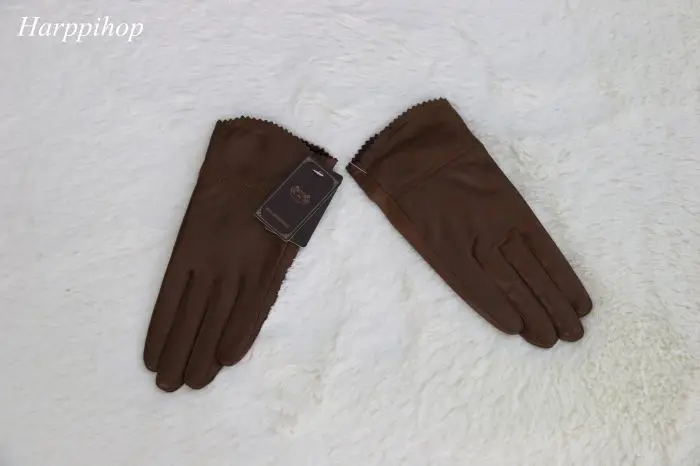 Перчатки из натуральной кожи зимние женские толстые перчатки из овчины женские термоперчатки