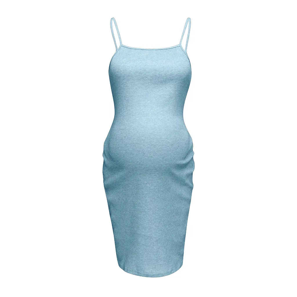 

clothes for pregnant women Solid Sleeveless Pregnant Maternity Dress Maternity Props Bodycon Casual Dresses Dropshipping