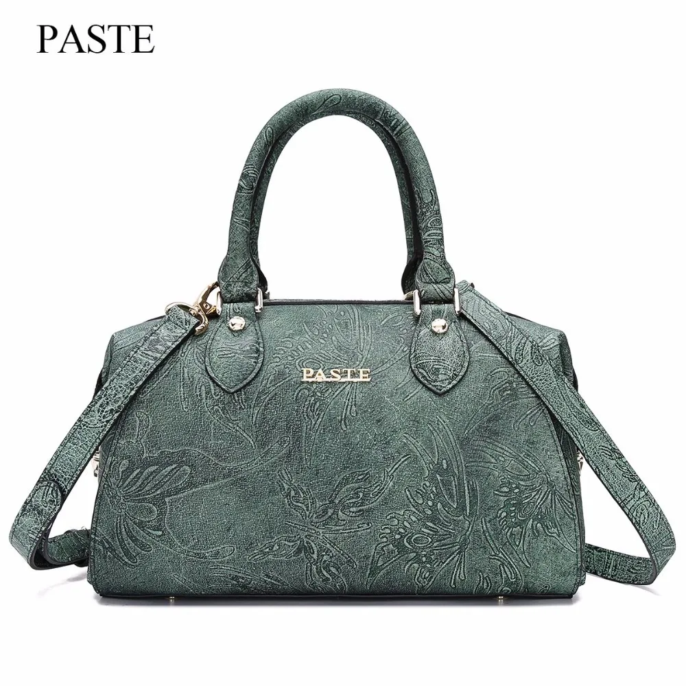 

PASTE Female First layer cowhid Totes Women Shoulder bag Leather Messenger Bags fashion Satchel bag Handbags Crossbody bags