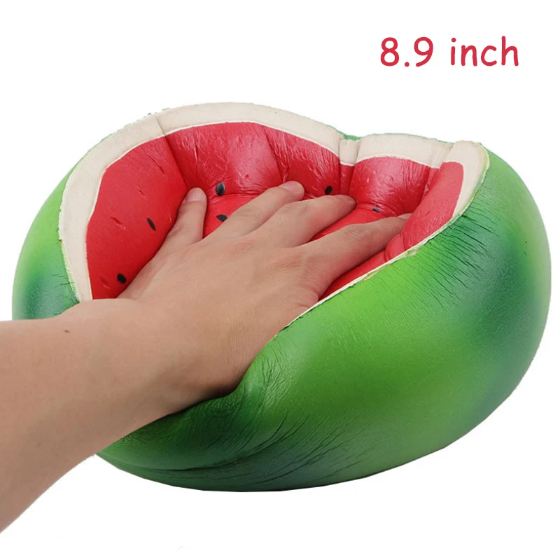

22.5cm Giant Squishy Watermelon Slow Rising Squash Simulation Fruits Toy Relief Antistress Stretchy Scented Children Toys Boys