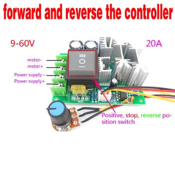 

2015 The latest forward and reverse the controller 20A dc motor speed regulator PWM automatic switch