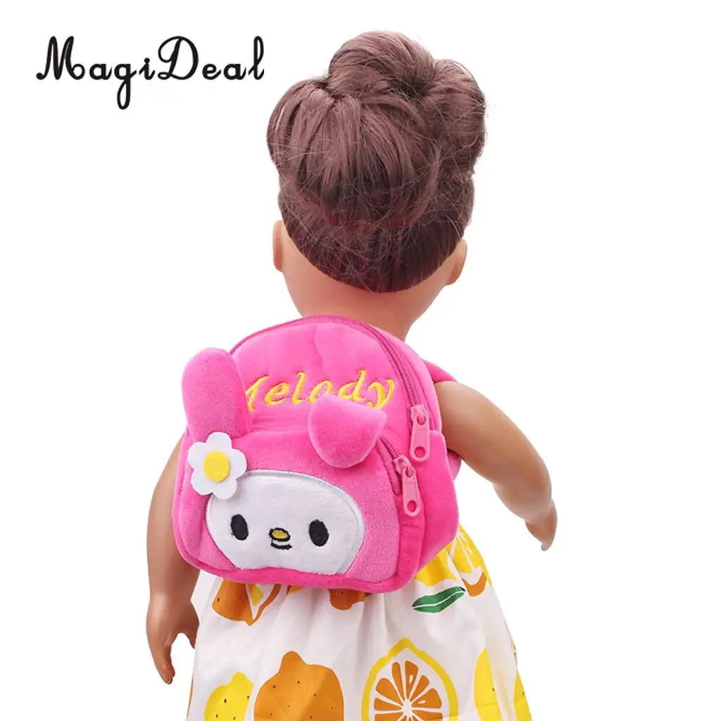 Cute Funny Cartoon Straps Backpack School Bag for 18 Inch   American Doll Accessory 15cm 5Kinds