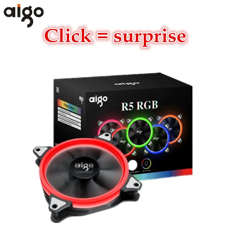 Aigo aurora C5 радужные огни разноцветные RGB регулируемый цветной вентилятор 120 мм светодиодный ПК Компьютер охлаждающий кулер бесшумный чехол контроллер вентилятора
