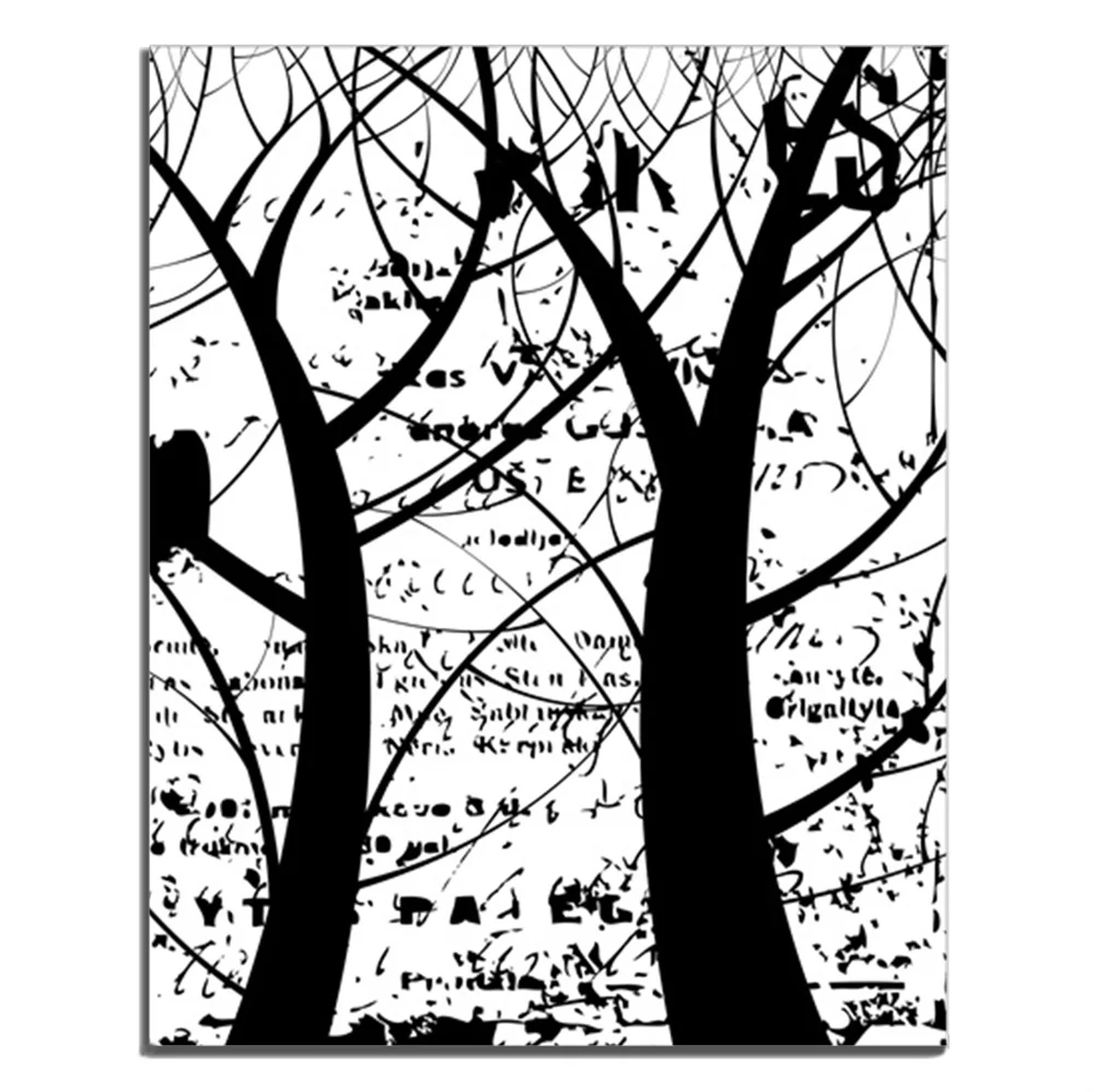 

Tree Modern Abstract Decorative Wall Artwork Home Indoor Living Room Store Office Decor Canvas Oil Paintings Decoration No Frame