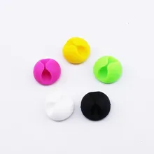 150PCS lot Mix Colors Cable Wire Organizer Cable Clip Tidy USB Charger Cord Holder desktop Fixed