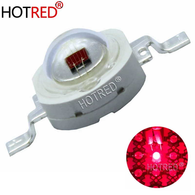 Диоды для выращивания растений 660nm 3W42mil 2 4 V 700mA 100 шт.|deep red led|deep 660nmepileds |