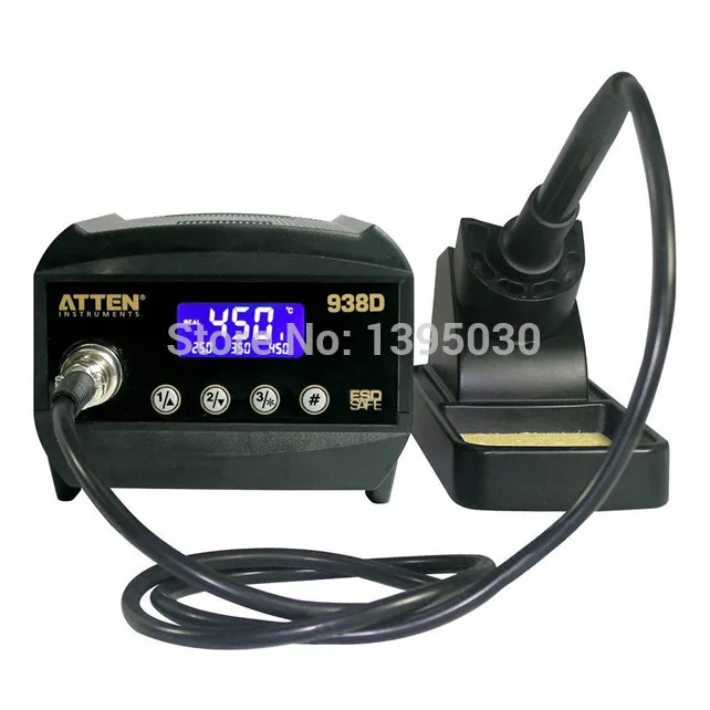 

1PC Atten AT938D ESD Safe 60W Digital Welding Desoldering Station Solder Iron LCD Display Thermo-Control Anti-Static