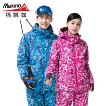 Makino ski suit winter outdoor hooded men winter skiing suit female skiing and snowboarding jackets snow coat
