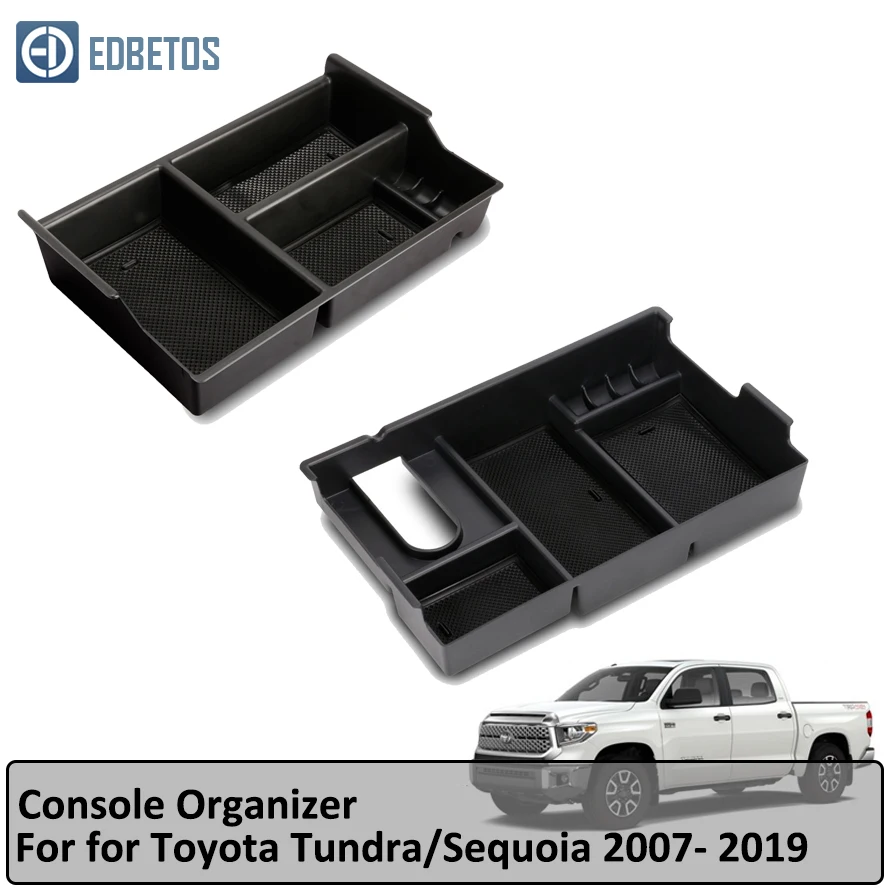 

Armrest Storage Box For Toyota Tundra 07-19 for Toyota Sequoia 2008+ Center Console Bin Glove Tray Holder Case Car Organizer
