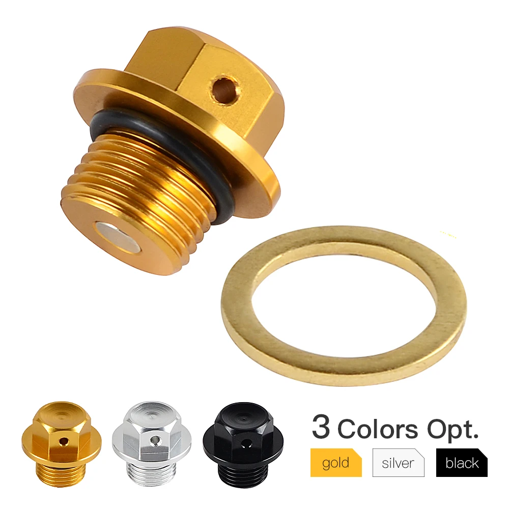 Color Name : Gold Oil pan nut M14*1.25 Magnetic Oil Drain Plug for Suzuki GSXS GSXR 600 750 1000 V Strom 250 Bandit 1200 1250 S GSR GSX GSF 400 1100S 1400 SV Oil drain plug