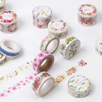 

1x twilight flower series washi tape children DIY album Diary decoration masking tape stationery scrapbooking tool Free shipping