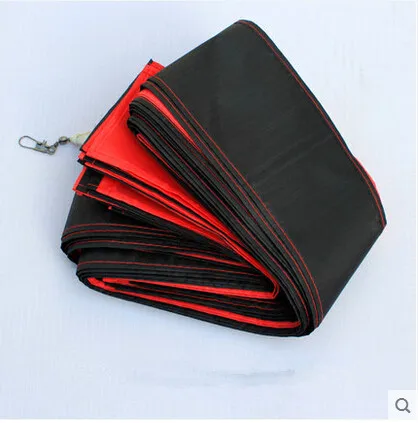 

Free Shipping Outdoor Fun Sports Kite Accessories /30m Red with Black Tail For Delta kite/Stunt /software kites Kids Gift