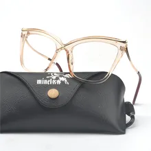 MINCL/Женские Простые брендовые дизайнерские очки кошачьи оправы прозрачные линзы оптические очки модные очки NX