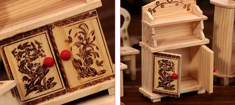 mini Wooden furniture set,kids portable play game furniture,small furniture,miniature model children gift mini Wooden furniture set,kids portable play game furniture,small furniture,miniature model children gift