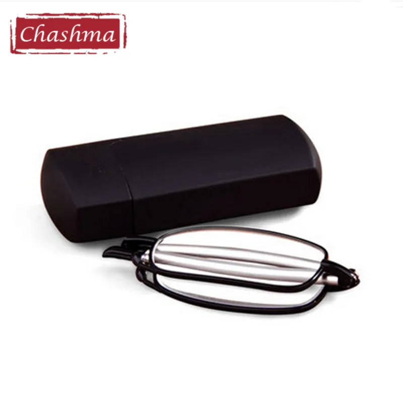 Baratos Chashma Marca Diseño moda gafas mujeres hombres leer gafas calidad plegable leer gafas Mini plegable gafas de lectura con funda