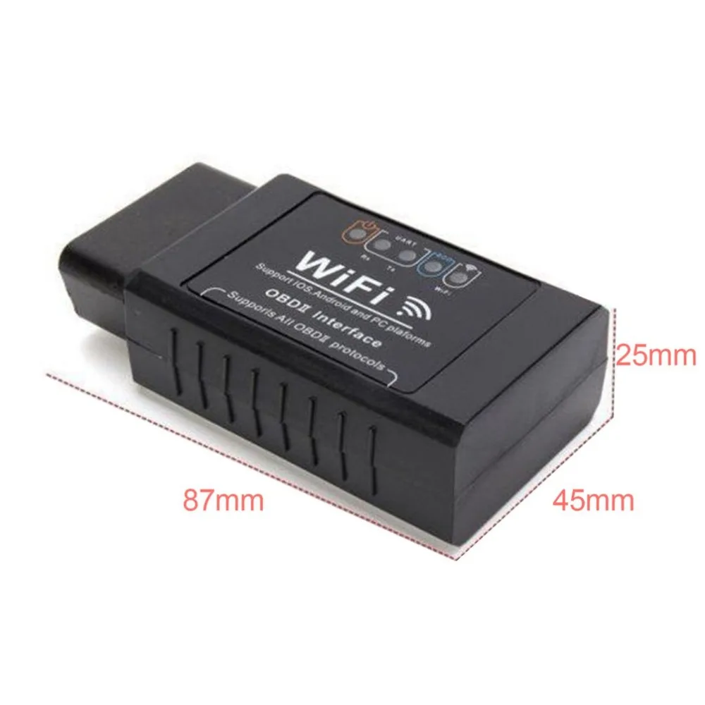 ELM327 wifi OBD2 OBDII Интерфейс авто автомобильный диагностический сканер для iOS для Android ПК устройств беспроводной считыватель кодов автомобиля