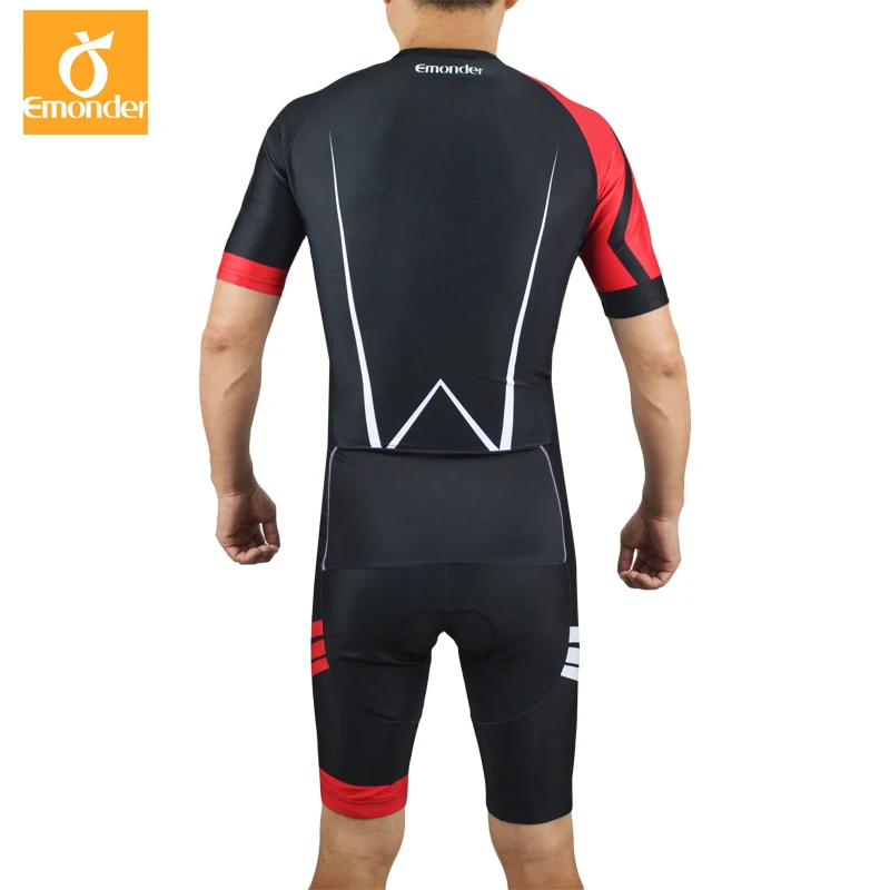 Мужской костюм для триатлона EMONDER Pro черный спортивный велоспорта 2019|triathlon men suit|ropa
