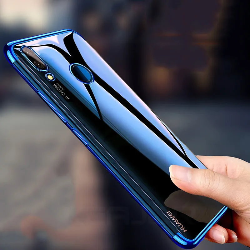 

case For Huawei Honor 8C Case Soft Plating TPU Silicon Phone Cover Luxury Transparent Back Bumper Cover For Huawei Honor 8C