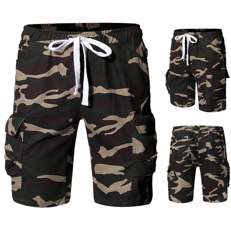 Zogaa новые Брендовые мужские шорты Карго повседневные военные шорты с карманами модные камуфляжные мужские шорты размер S-XXL
