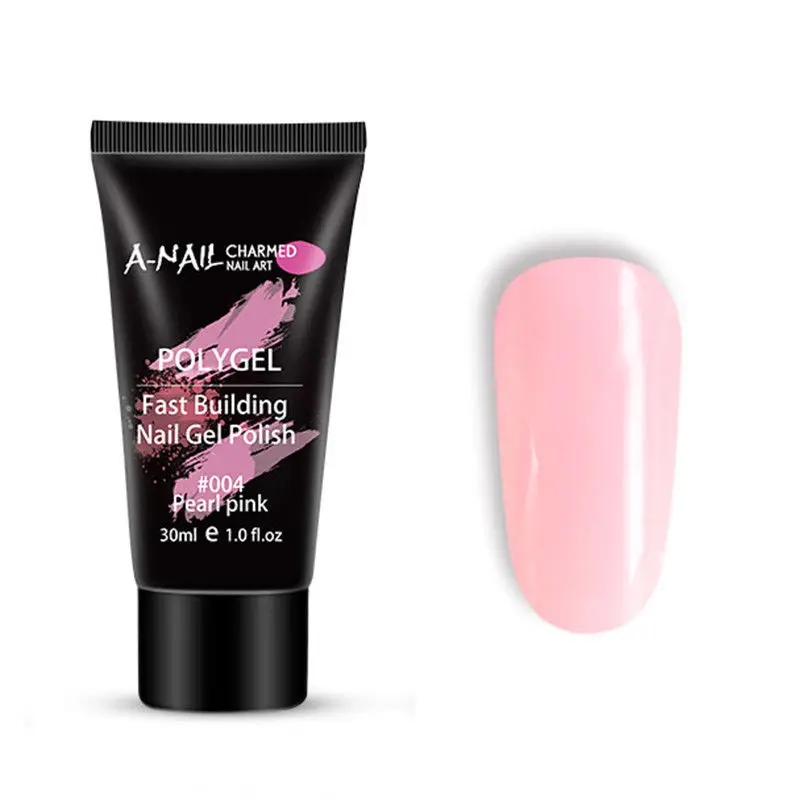 

30ml UV Poly Gel Nail Brush Shape Tools Nail Tips Extension Quick Building Poly Gel Acrylic Builder Gel Liquid Slip Solution