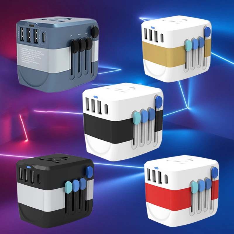 

Plug Adaptor Travel Adaptor Universal USB Power Converter Socket Charger for US UK EU AU Wall Electric Plugs Sockets Converter