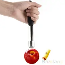Сердцевина из нержавеющей стали для удаления семян фруктов, яблок, груши, сердцевины, легко крутить кухонный инструмент, ручка, цвет, случайный цвет