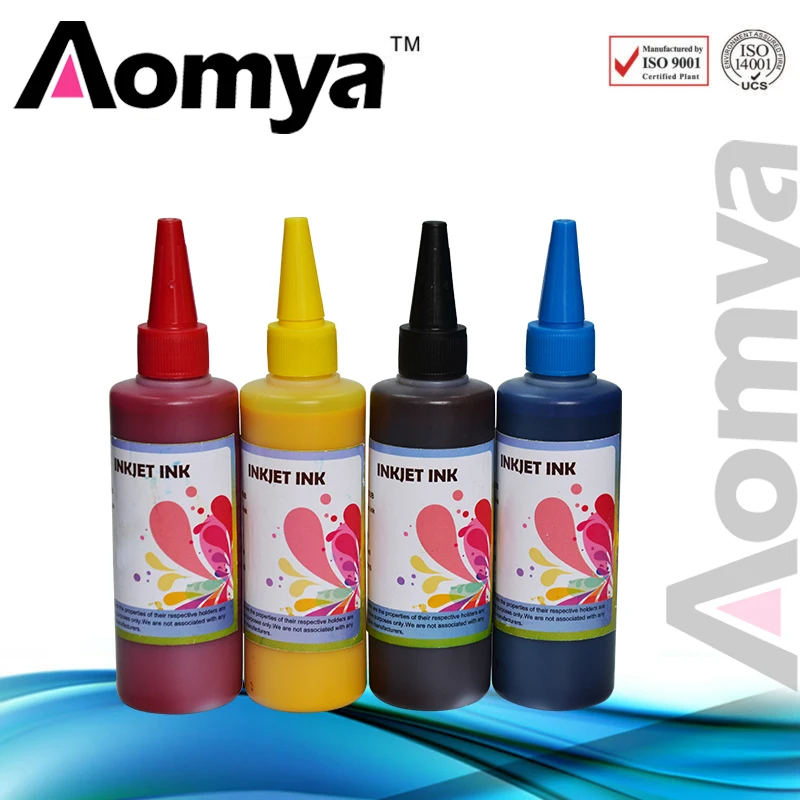 Горячие оптом водонепроницаемые чернила! Aomya 4Colorsx100ml BK CY MG YL специализированные