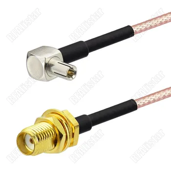 

50 Pieces SMA to TS9 Cable SMA Female Bulkhead to TS-9 Male Right Angle RG316 RF Pigtail Cable For USB 3G Modems 15cm/30cm/50cm